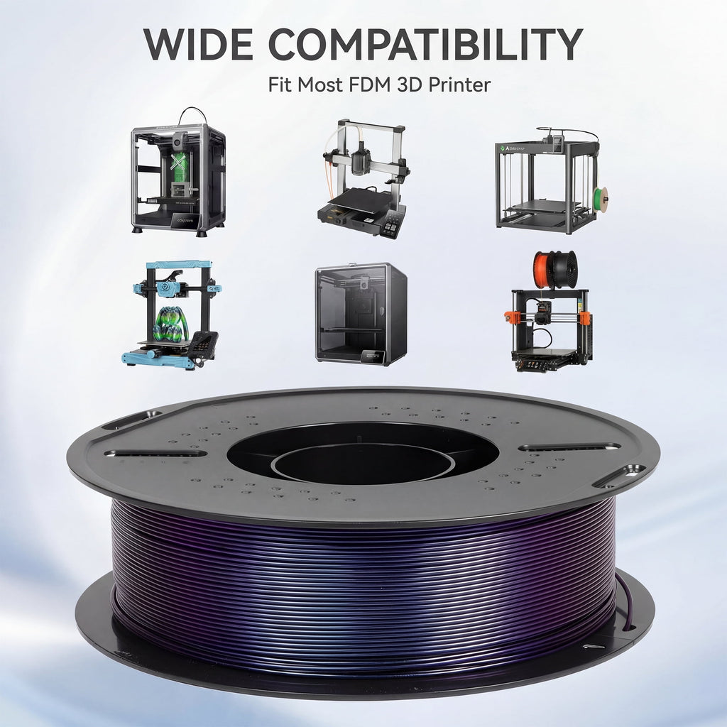 Epelay PLA Plus 3D Printer Filament, 1.75mm, 1kg Spool, Black, Compatible with Most FDM Printers