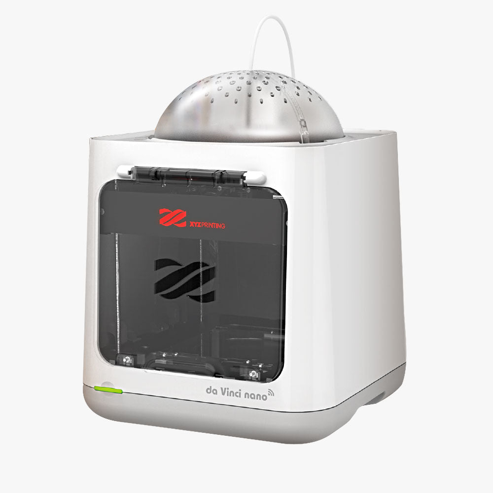 da Vinci Nano 3D Printer White - 4.7" x 4.7" x 4.7" Inches Built Volume - Compact and Fully Enclosed Design (PLA, Tough PLA, PETG)
