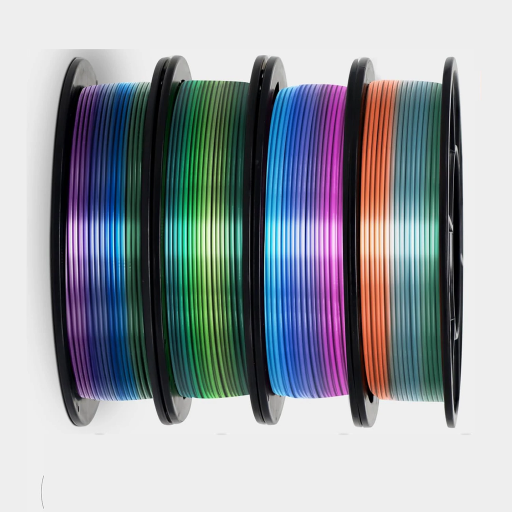 3D Printer Filament Bundle, Glow in The Dark Filament Multicolor, PLA Filament 1.75 mm, Dimensional Accuracy +/- 0.03 mm, 250g X 4 Pack