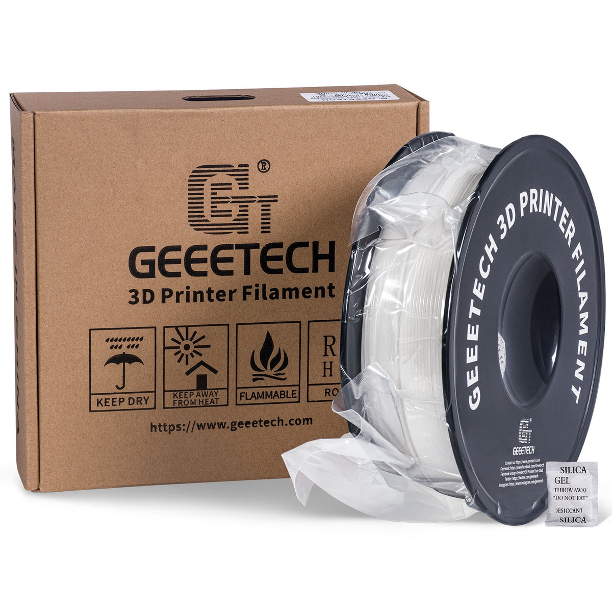 Geeetech 3D Printer Filament, Luminous Multicolor PLA Filament 1.75mm, Accuracy +/- 0.03mm Luminous Orange 1kg (2.2lbs)