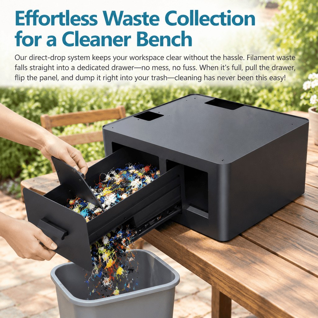 Panda Den Air Black 3D Printer Waste Collection & Storage System