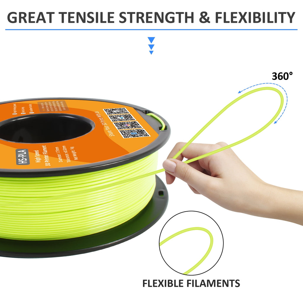 Geeetech 1.75mm PLA 3D Printer Filament, 1kg Spool (2.2lbs), Dimensional Accuracy +/- 0.03mm,yellow