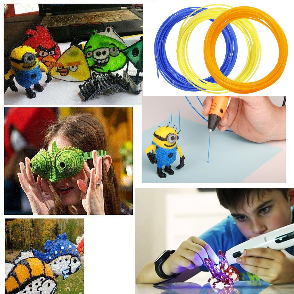 20pcs 1.75mm 5m Printing Filament PLA Modeling For 3D Printer Pen Drawing BETT