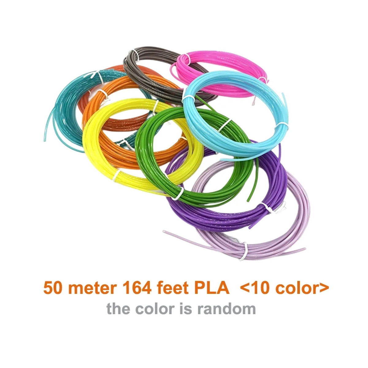 9 50 100 200 Meters PLA Filament For 3D Pen Printer Multi Colors 1.75mm PLA 3D Print Material