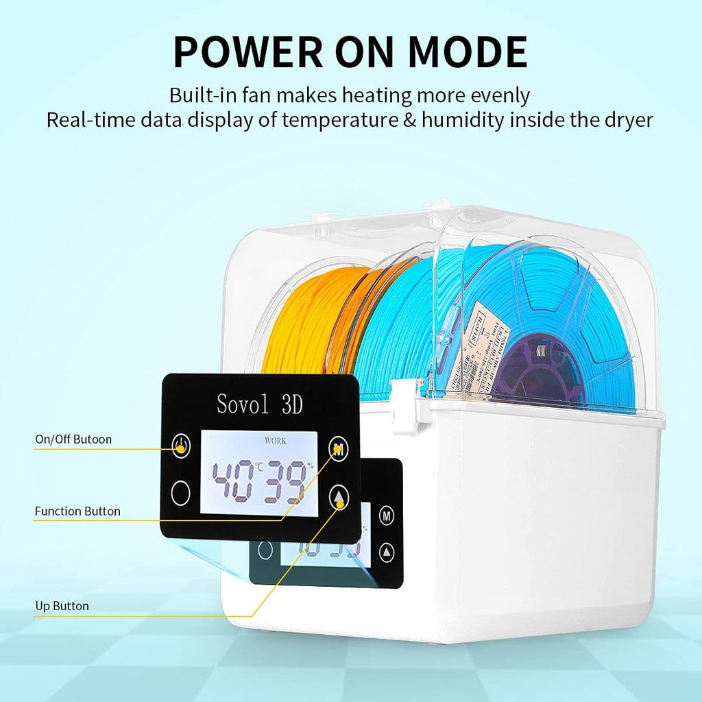 Sovol 3D Printer PLA Filament 1.75mm Spool Printing Materials, Wiring Tightness, Dimensional Accuracy (Black*1 White*1)