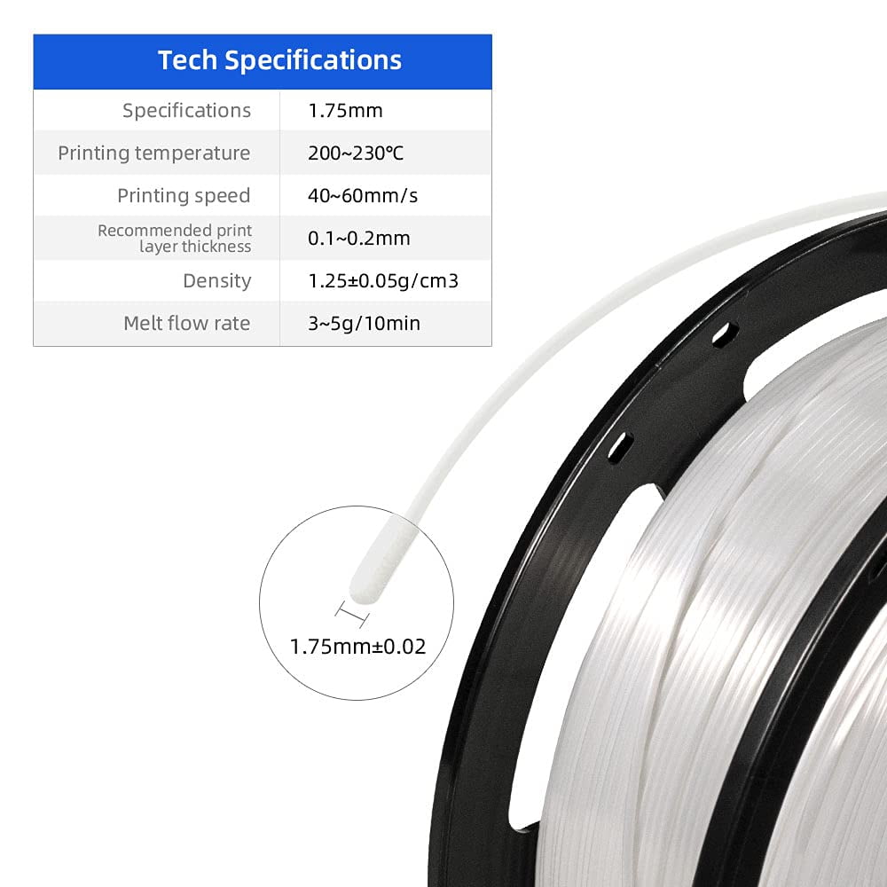 Flashforge Silk PLA Filament 1.75mm, 1KG/2.2lbs Silk PLA 3D Printer Filament, Dreamy Trio