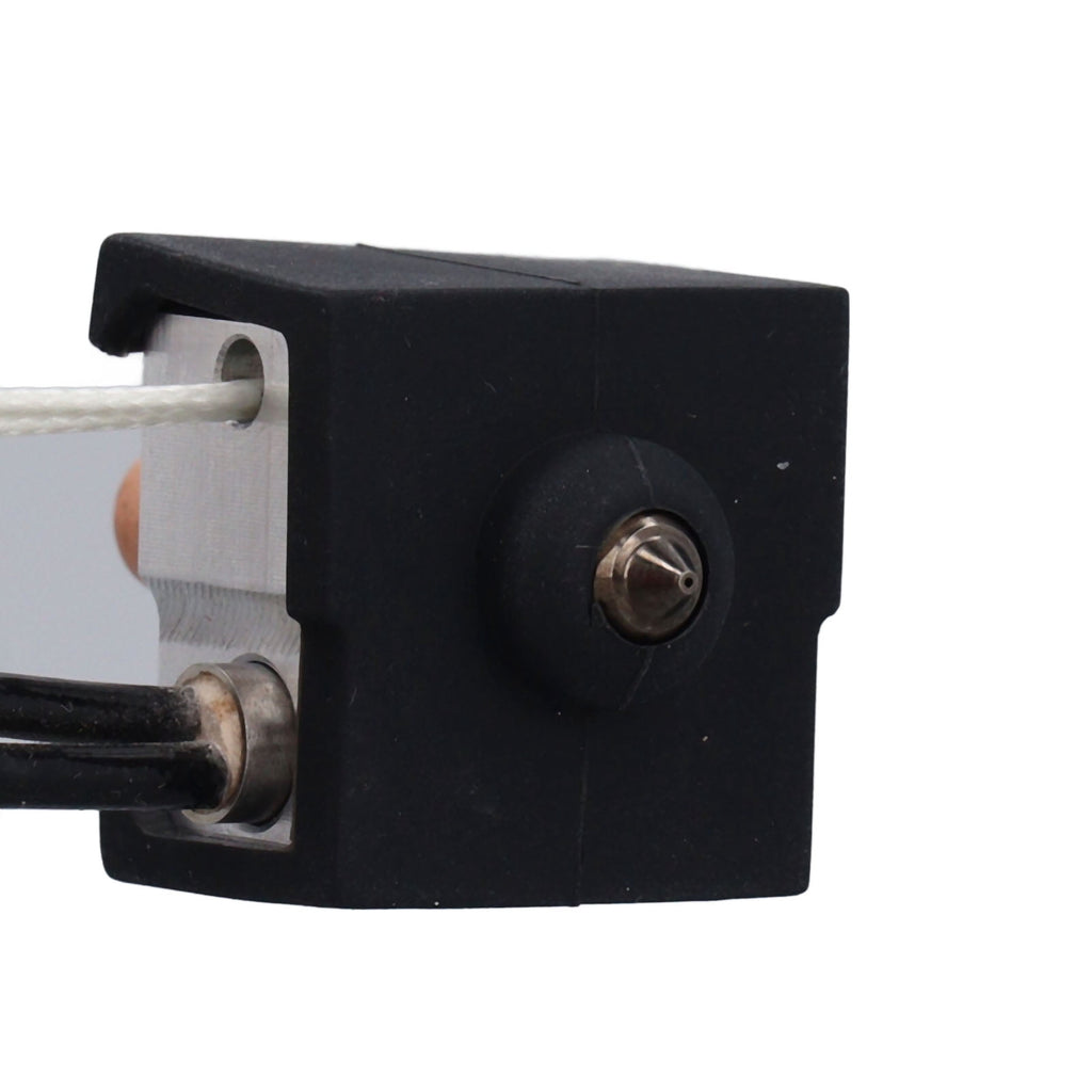 High-Performance 3D Printer Extruder Heater Block Kit with Titanium Alloy Copper Throat and Hardened Steel Nozzle Replacement Part (3.54 inches / 9 cm)