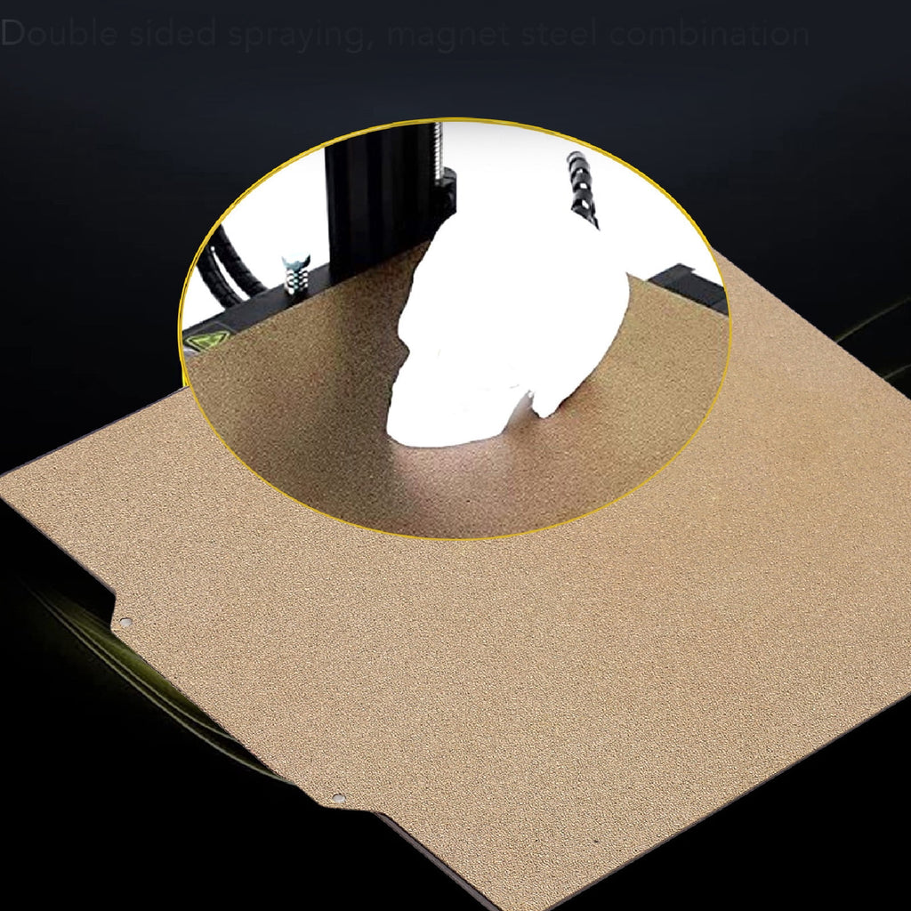 Textured Smooth PEI Build Plate 9.84x9.84 inches Double Sided 3D Printer Platform