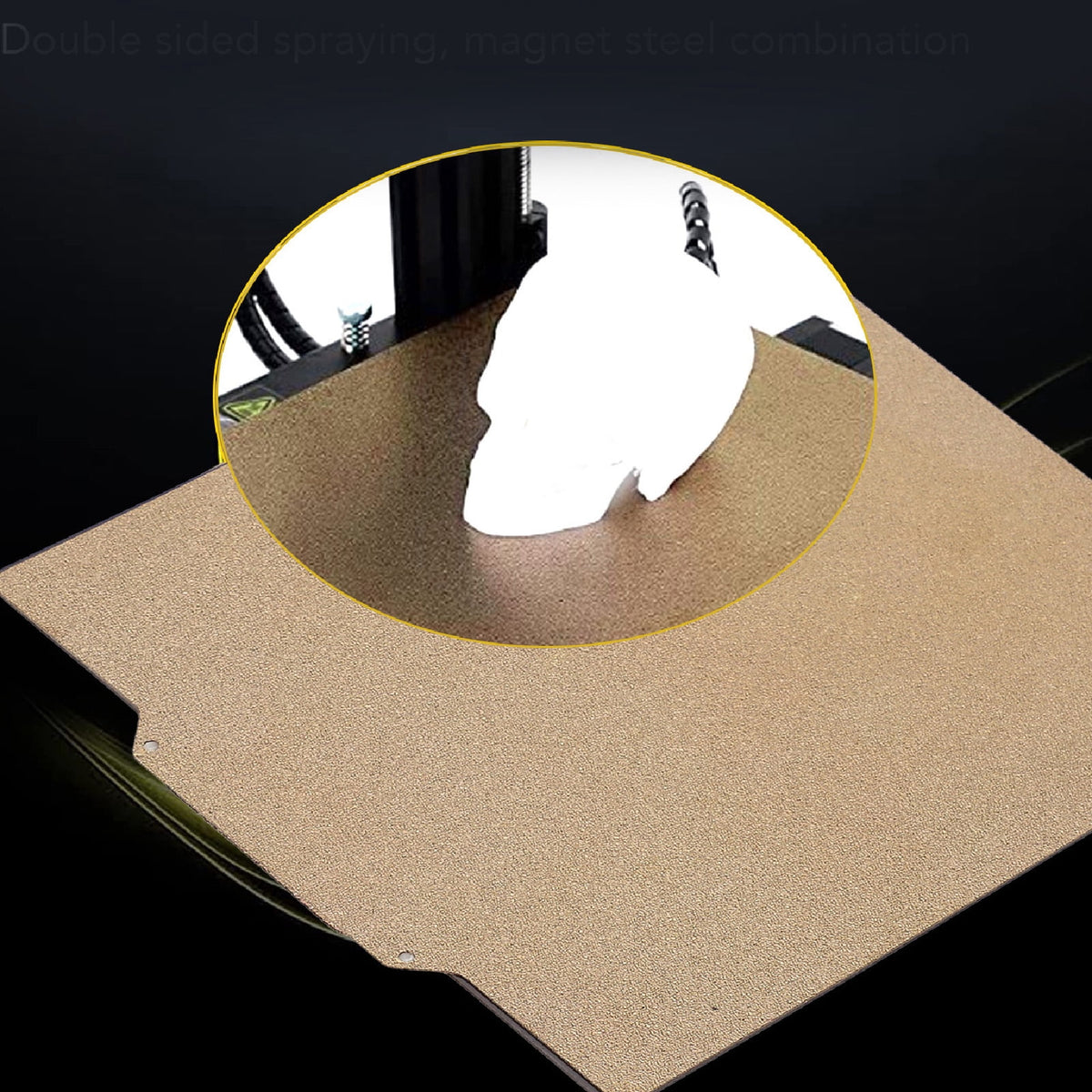 Textured Smooth PEI Build Plate 9.84x9.84 inches Double Sided 3D Printer Platform