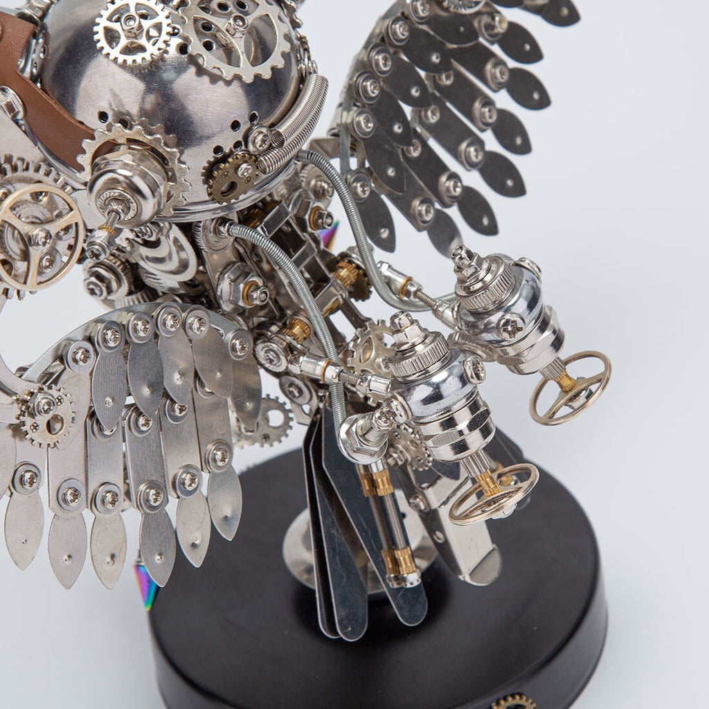 Lantern Fish 3D Metal Puzzle DIY Steampunk Assembly Kit, 700+PCS Mechanical Model with Movable Fins, Color-Changing Lamp & Collectible Gift for Adults & Teens