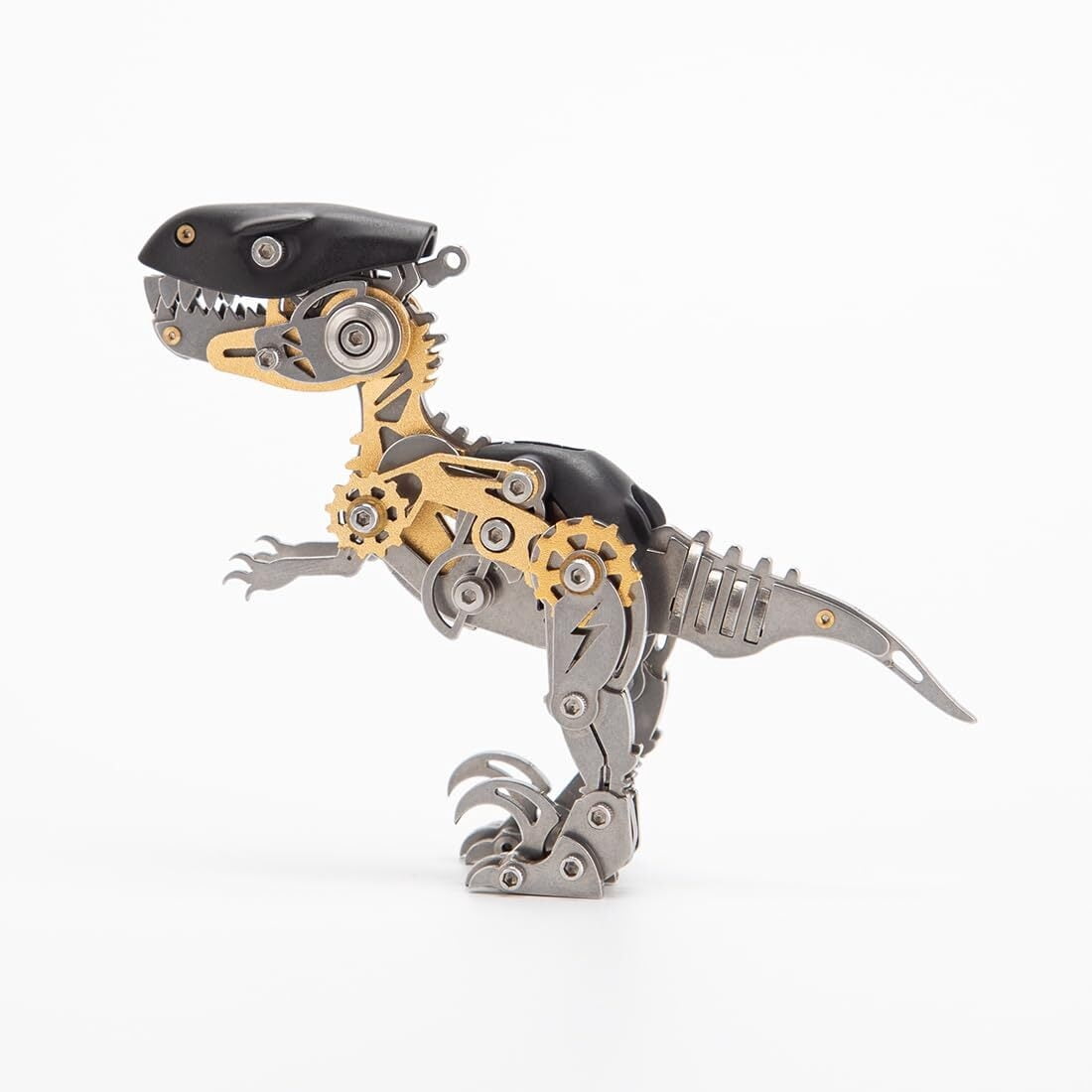3D Metal Dinosaur Puzzle Kit for Adults - DIY Mechanical Steampunk Model, 160 Pieces Assembly Challenge