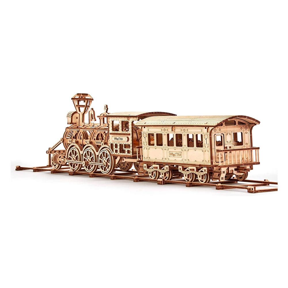 Wood Trick 3D Locomotive Wooden Puzzle Train Model Mechanical Building Kit