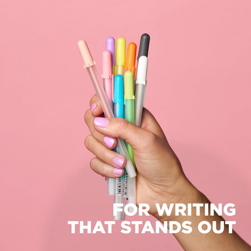 Sakura 3D Soufflé Pen - 3-D Pen for Lettering, Drawing, Line Borders, Ornaments, & More - Opaque White and Pastel Ink Colors - 16 Pack