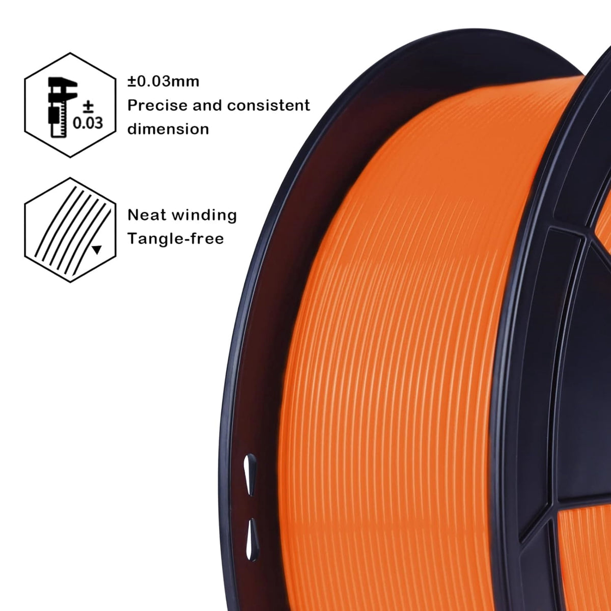 Ziro 3D PLA PRO Filament, 1.75mm 1kg, Metallic Silver