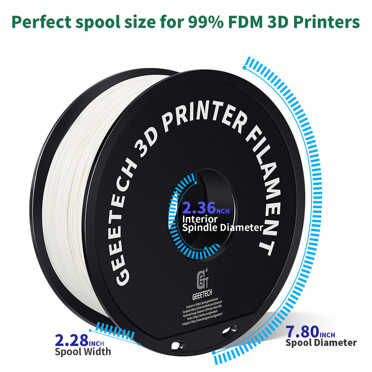 GEEETECH Matte PLA Filament, 1.75mm Matte Black 3D Printer Filament, 1kg Spool (2.2lbs), Dimensional Accuracy +/- 0.03 mm, Fit Most FDM Printer