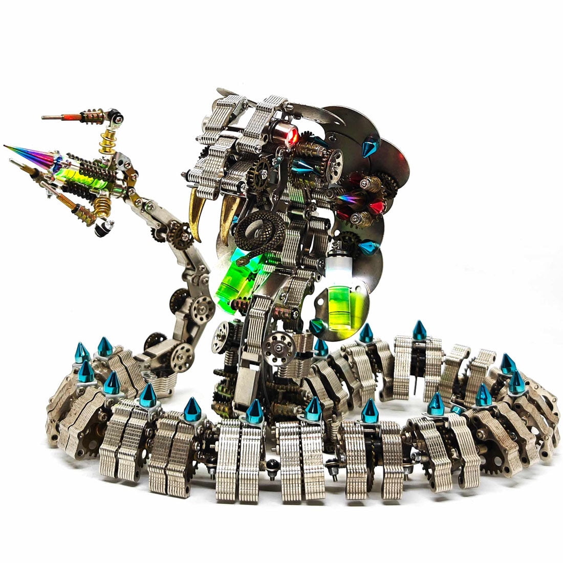 3D Metal Puzzle Cobra Realistic 1000+ PCS, Steampunk Mechanical Model Kit With DIY Assembly, Home Display Desk Decor For Adult Collectors And Creative Gifts
