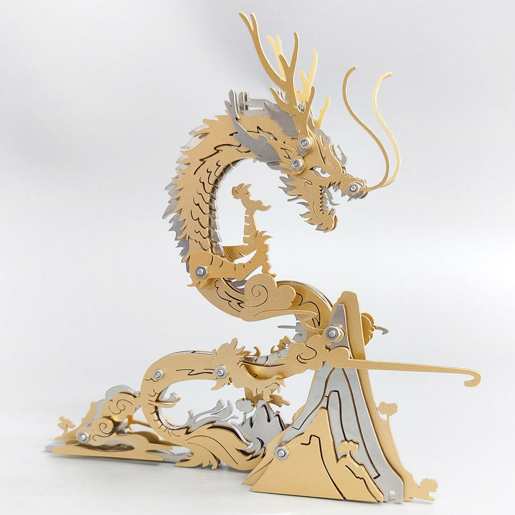 3D Metal Puzzle Dragon 90+ PCS, Steampunk Mechanical Model Kit With DIY Assembly, Home Display Desk Decor For Adult Collectors And Creative Gifts