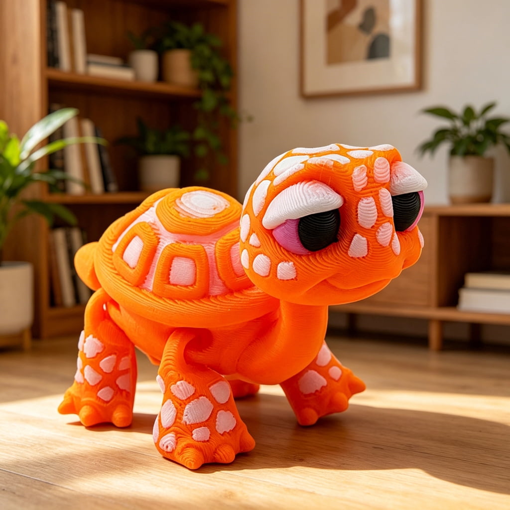 lanema 3D Printer with Flexible Articulated Joints Tortoise Ornament Collectible