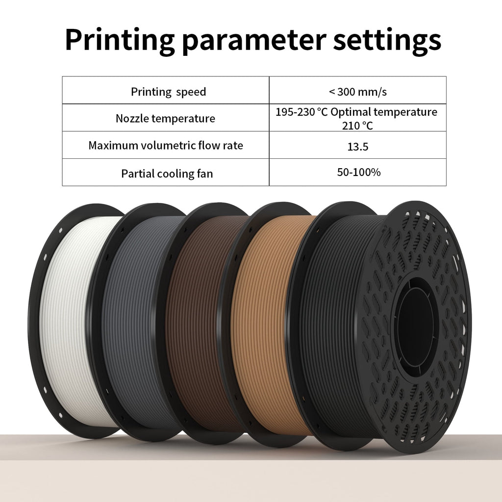CaiLab PLA+ 3D Printer Filament Fast FDM Printing PLA Low Warping 1.75mm diameter Accuracy +/- 0.02mm 2.2lbs(1KG) Spool Olive Green