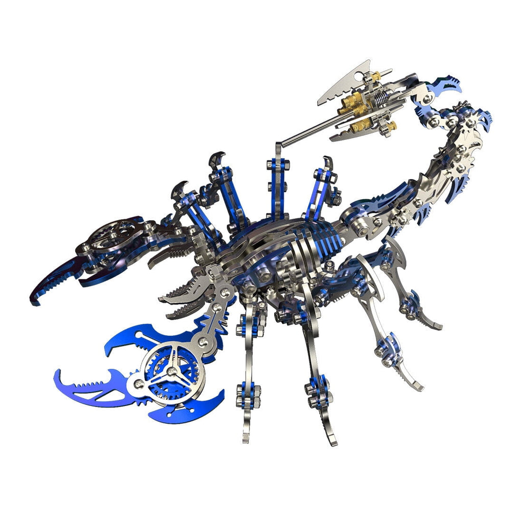 3D Metal Puzzle for Adult, 220PCS+ 3D Steampunk Mechanical Scorpion King Model Kits, DIY ArtCraft Puzzle for Desk Ornaments (Black & Golden)
