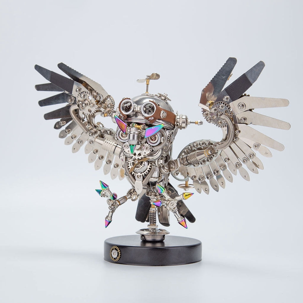 Lantern Fish 3D Metal Puzzle DIY Steampunk Assembly Kit, 700+PCS Mechanical Model with Movable Fins, Color-Changing Lamp & Collectible Gift for Adults & Teens