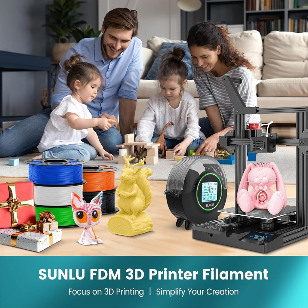 PLA 3D Printer Filament, Black & White, 2-Pack, 2KG Total | PLA Filament 1.75mm, Smooth Printing, Neatly Wound, +/-0.02mm Accuracy, Compatible with Most FDM 3D Printers