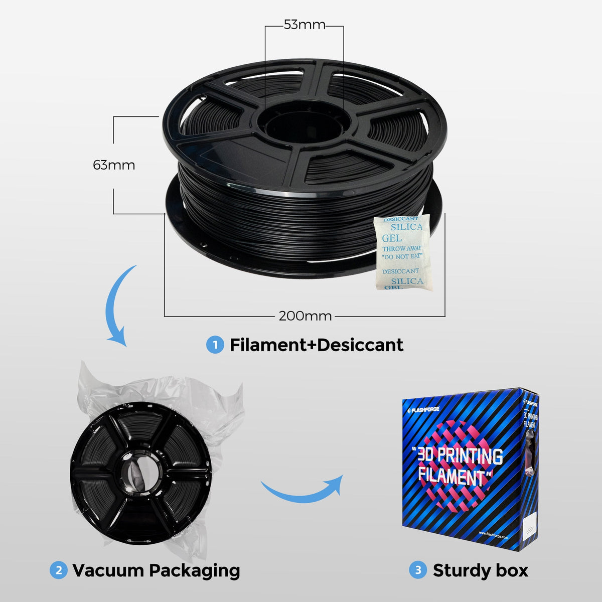 Flashforge ABS Pro Filament 1.75mm, 1KG/2.2lbs ABS Pro 3D Printer Filament, Purple