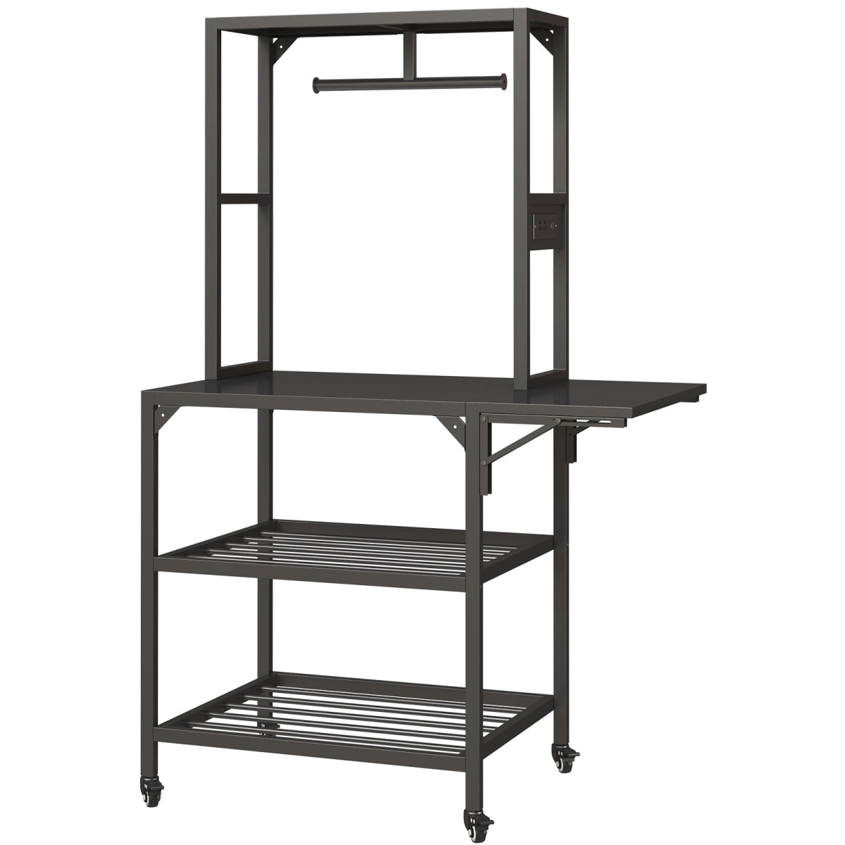 YANGXUN 3D Printer Stand with Filament Storage Built in Power Panel Open Frame Heavy Duty Metal Workstation for Home and Office