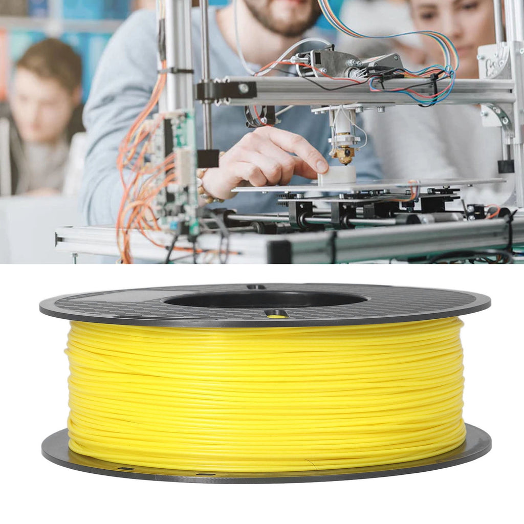 Premium Yellow PLA 3D Printer Filament 1.75mm Dimensional Accuracy +/- 0.02mm 1kg / 2.2lbs Spool Tangle-Free Smokeless High Precision Consumable
