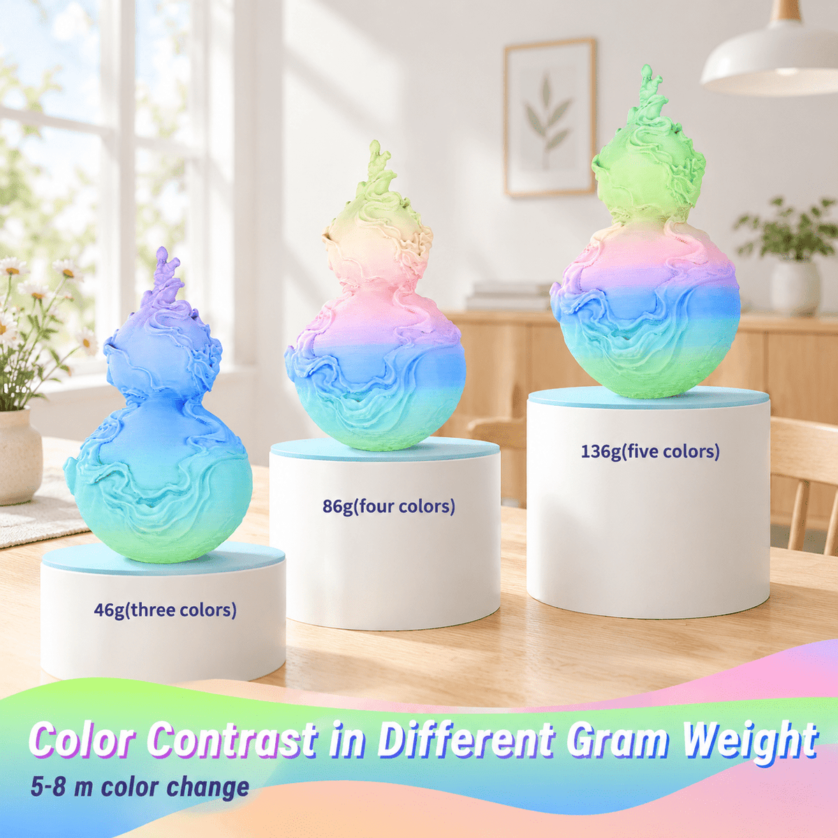Plament Bundle 8 Colors 1.75mm ± 0.02mm Dimensional Accuracy 8 * 250g Spools For Fdm 3d Printers