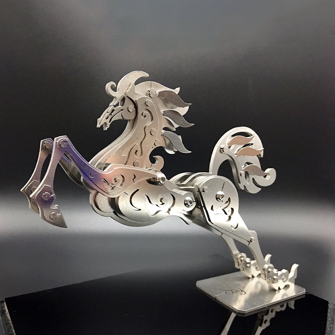 3D Metal Puzzle Mythical Horse Creature 130+ PCS, Steampunk Mechanical Model Kit With DIY Assembly, Home Display Desk Decor For Adult Collectors And Creative Gifts