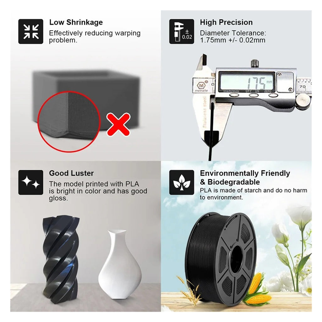 3d PLA Meta Filament 1.75mm 10KG, As 3D Printing Materials Good Tougness Clogging Free For 3D Pen & Printers