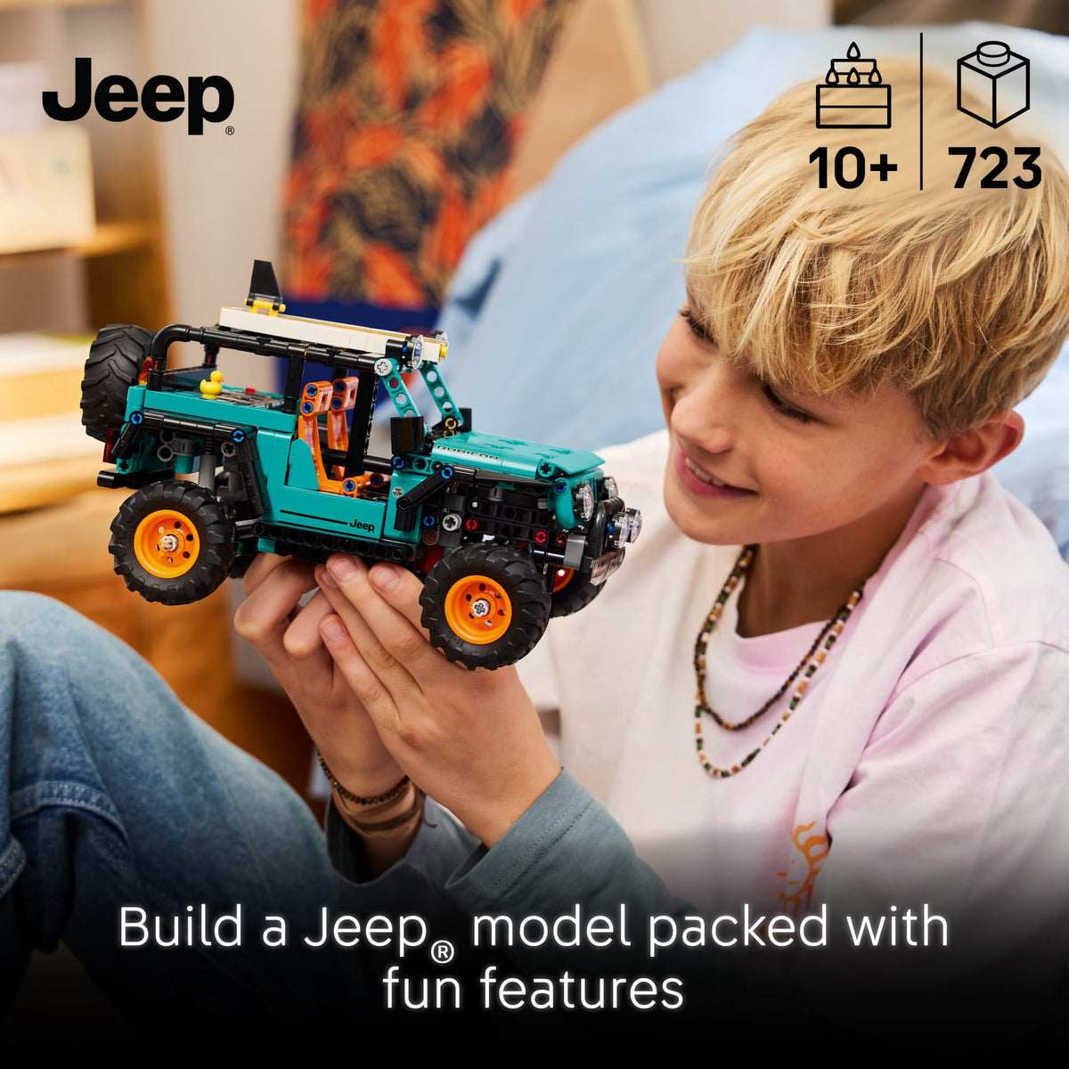 LEGO Technic Jeep Wrangler Rubicon SUV - Building Toy for Boys & Girls, Ages 10+ - Model Car Kit with Detailed Features - Display Set for Bedroom Decor - Gift for Birthdays - 42227