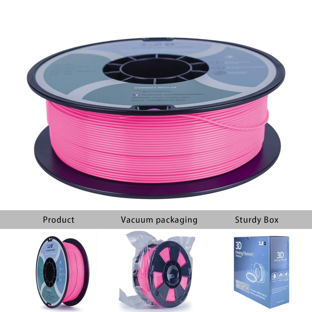 Ziro 3D PLA PRO Filament, 1.75mm 1kg, Metallic Silver