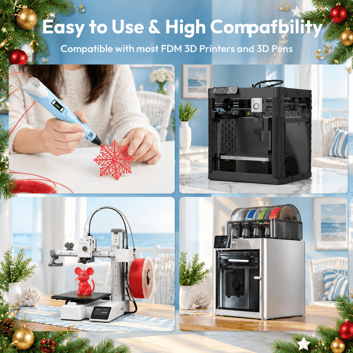 Shiny 3d Printer Plament Sparkle 1.75mm Shining Glitter Printing For Fdm Dimensional Accuracy +/- 0.02mm 1kg Spool(2.2lbs) Galaxy