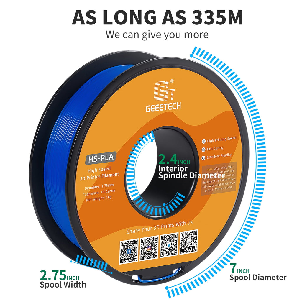 Geeetech 1.75mm PLA 3D Printer Filament, 1kg Spool (2.2lbs), Dimensional Accuracy +/- 0.03mm,yellow