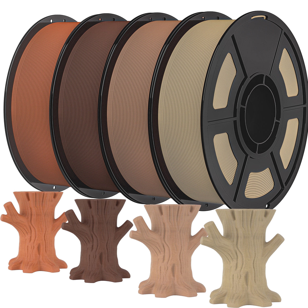 iSANMATE 1.1KG Wood PLA 3D Printer Filament, 1.75mm Cherry Wood Color, Real Wood Texture, ±0.03mm for FDM 3D Printers