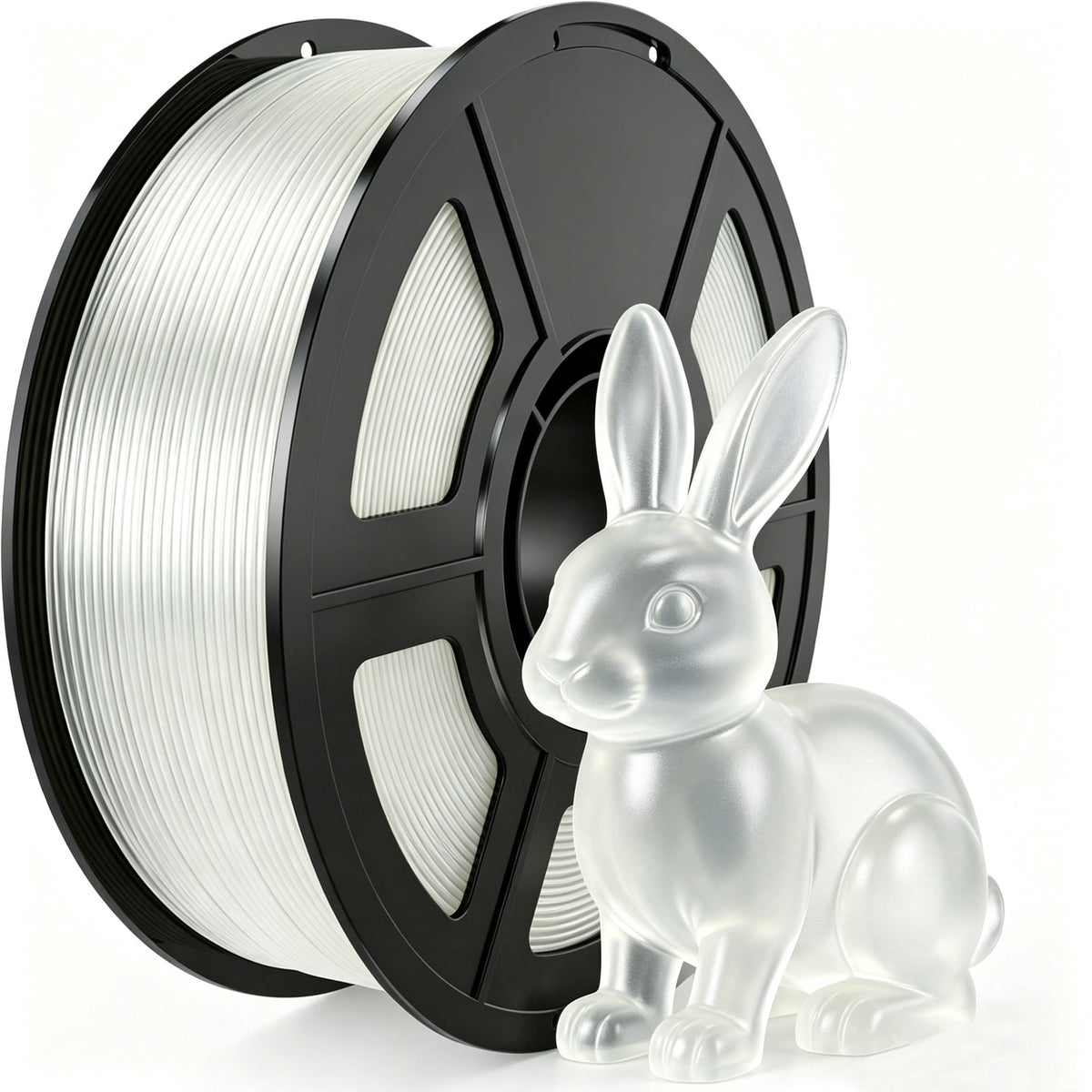 ouhos PLA 3D Printer Filament, 1.75 mm 1 kg, High Transparency, ±0.02 mm Accuracy, Neatly Wound, For Most FDM 3D Printers